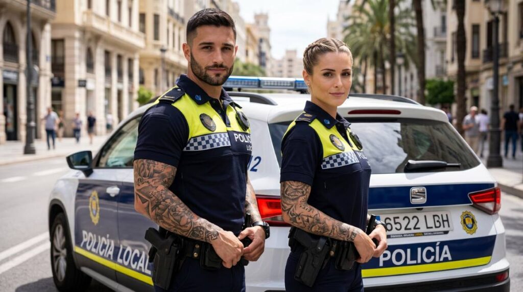 Policias locales tatuados