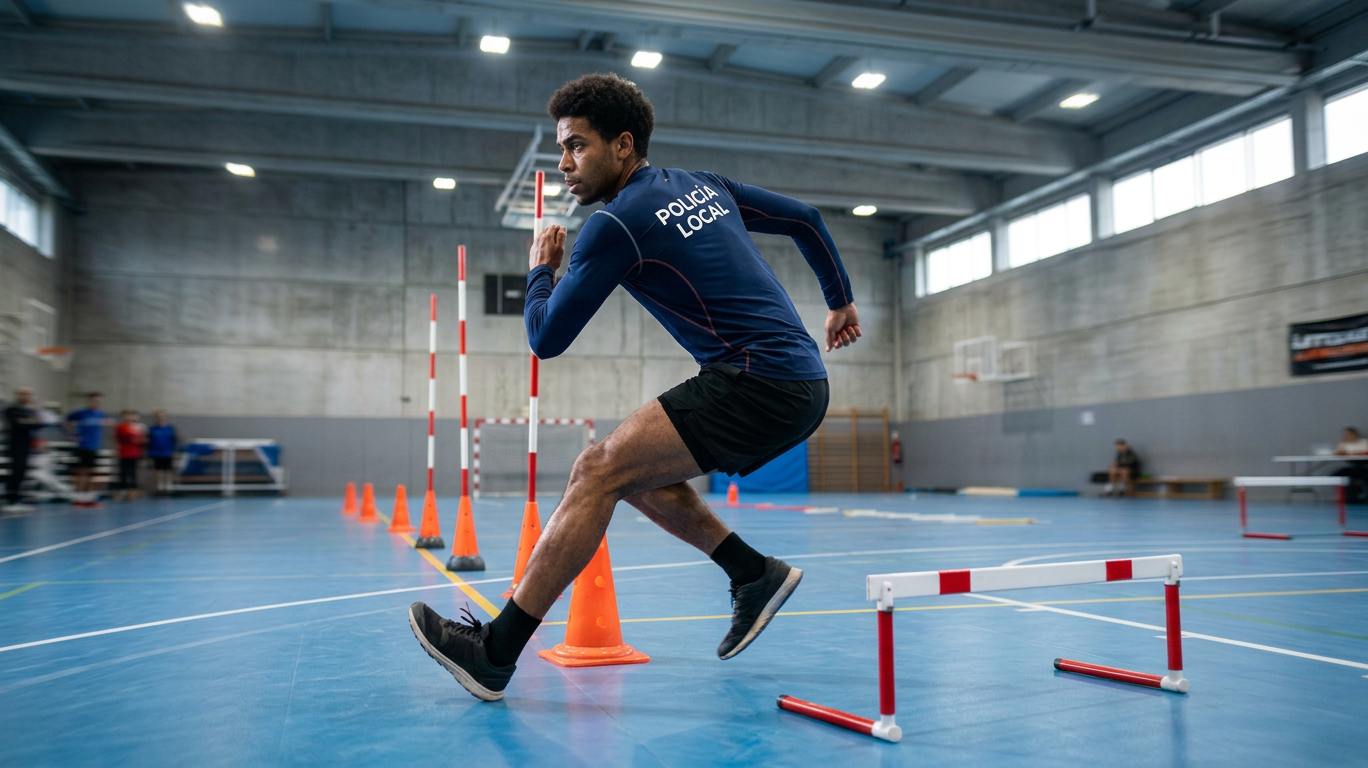 Prueba de agilidad en circuito para la oposicion de policia local en andalucia